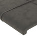 Tăblie de pat cu aripioare gri închis 147x23x118/128 cm catifea - WALTI WALTI