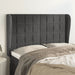 Tăblie de pat cu aripioare gri închis 147x23x118/128 cm catifea - WALTI WALTI