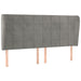 Tăblie de pat cu aripioare gri deschis 163x23x118/128cm catifea - WALTI WALTI