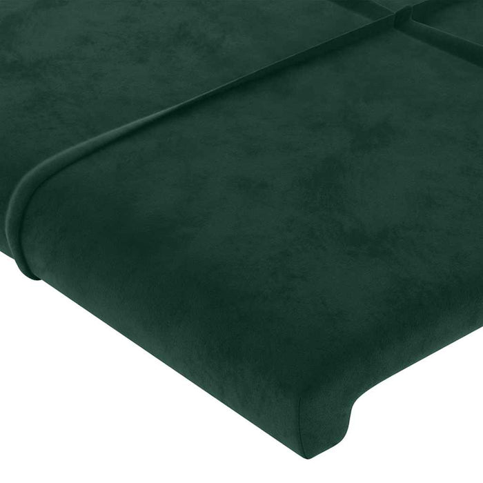 Tăblie pat cu aripioare verde închis 163x23x118/128 cm catifea WALTI