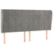 Tăblie de pat cu aripioare gri deschis 183x23x118/128cm catifea - WALTI WALTI