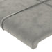 Tăblie de pat cu aripioare gri deschis 183x23x118/128cm catifea - WALTI WALTI