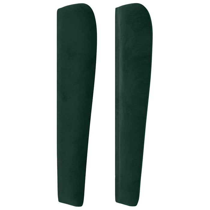 Tăblie pat cu aripioare verde închis 183x23x118/128 cm catifea WALTI