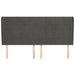 Tăblie de pat cu aripioare gri închis 203x23x118/128 cm catifea - WALTI WALTI
