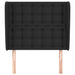 Tăblie de pat cu aripioare, negru, 83x23x118/128 cm, piele eco - WALTI WALTI