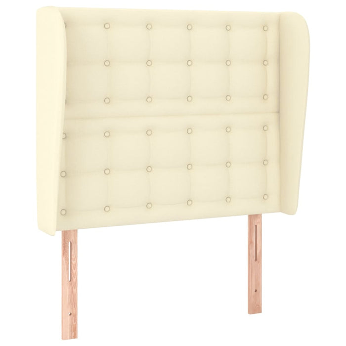 Tăblie de pat cu aripioare, crem, 83x23x118/128 cm, piele eco - WALTI WALTI