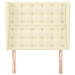 Tăblie de pat cu aripioare, crem, 93x23x118/128 cm, piele eco - WALTI WALTI