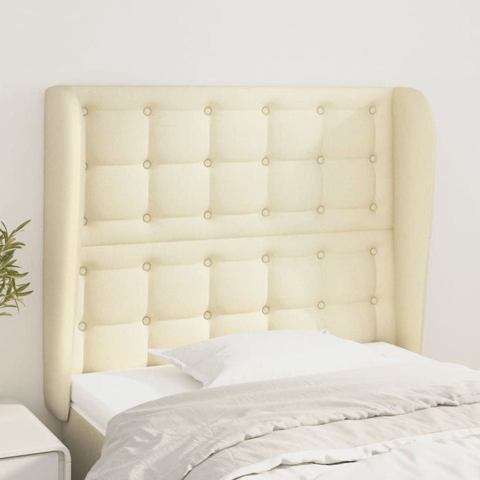 Tăblie de pat cu aripioare, crem, 93x23x118/128 cm, piele eco - WALTI WALTI