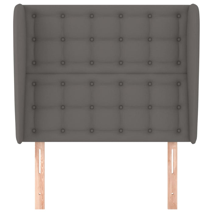 Tăblie de pat cu aripioare gri 93x23x118/128 cm piele eco - WALTI WALTI