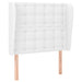 Tăblie de pat cu aripioare, alb, 103x23x118/128 cm, piele eco - WALTI WALTI