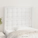 Tăblie de pat cu aripioare, alb, 103x23x118/128 cm, piele eco - WALTI WALTI