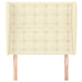 Tăblie de pat cu aripioare, crem, 103x23x118/128 cm, piele eco - WALTI WALTI