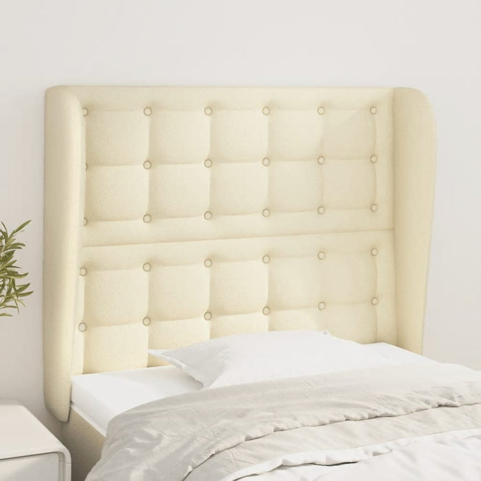 Tăblie de pat cu aripioare, crem, 103x23x118/128 cm, piele eco - WALTI WALTI