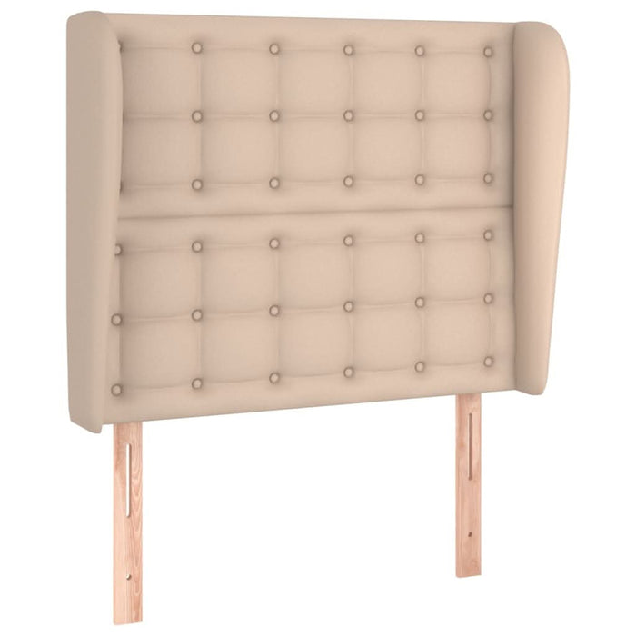Tăblie pat cu aripioare cappuccino 103x23x118/128 cm piele eco - WALTI WALTI