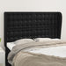 Tăblie de pat cu aripioare, negru, 147x23x118/128 cm, piele eco - WALTI WALTI