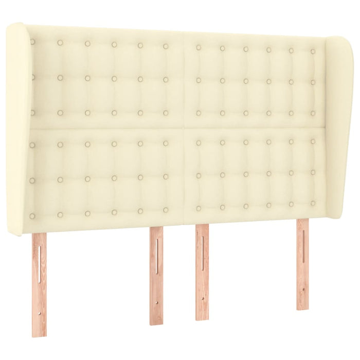 Tăblie de pat cu aripioare, crem, 147x23x118/128 cm, piele eco - WALTI WALTI
