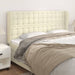 Tăblie de pat cu aripioare, crem, 163x23x118/128 cm, piele eco - WALTI WALTI