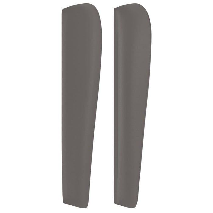 Tăblie de pat cu aripioare gri 163x23x118/128 cm piele eco WALTI