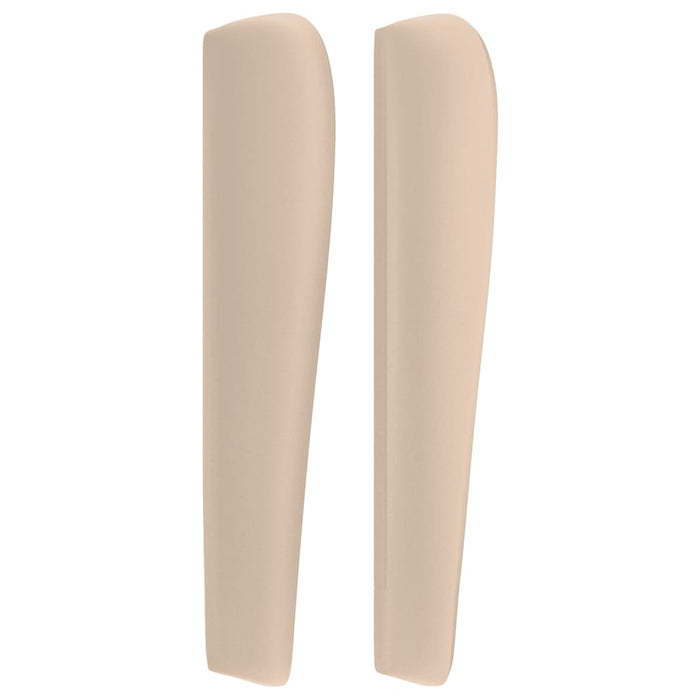 Tăblie pat cu aripioare cappuccino 163x23x118/128 cm piele eco WALTI