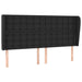 Tăblie de pat cu aripioare, negru, 183x23x118/128 cm, piele eco - WALTI WALTI