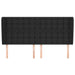 Tăblie de pat cu aripioare, negru, 183x23x118/128 cm, piele eco - WALTI WALTI