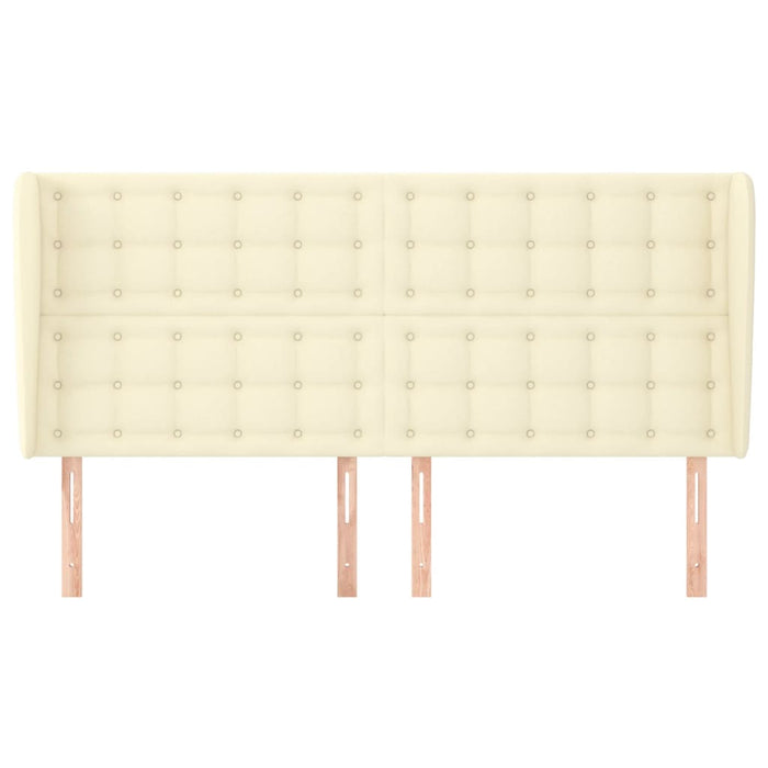 Tăblie de pat cu aripioare, crem, 183x23x118/128 cm, piele eco - WALTI WALTI