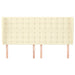Tăblie de pat cu aripioare, crem, 183x23x118/128 cm, piele eco - WALTI WALTI