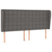Tăblie de pat cu aripioare gri 183x23x118/128 cm piele eco - WALTI WALTI