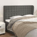 Tăblie de pat cu aripioare gri 183x23x118/128 cm piele eco - WALTI WALTI