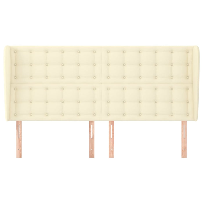 Tăblie de pat cu aripioare, crem, 203x23x118/128 cm, piele eco - WALTI WALTI