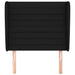 Tăblie de pat cu aripioare, negru, 83x23x118/128 cm, textil - WALTI WALTI