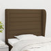Tăblie de pat cu aripioare maro închis 83x23x118/128 cm textil - WALTI WALTI