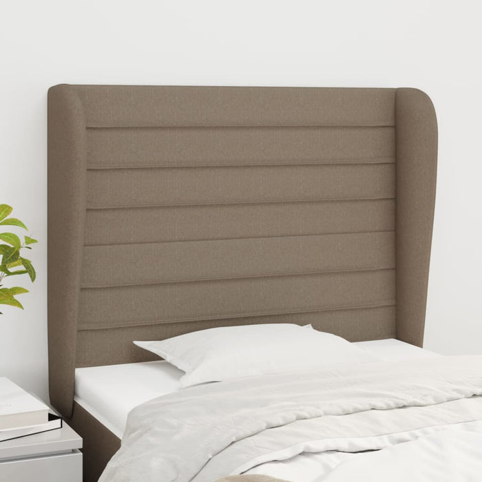 Tăblie de pat cu aripioare gri taupe 83x23x118/128 cm textil WALTI