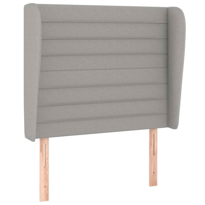 Tăblie de pat cu aripioare gri deschis 93x23x118/128 cm textil - WALTI WALTI