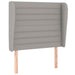 Tăblie de pat cu aripioare gri deschis 93x23x118/128 cm textil - WALTI WALTI