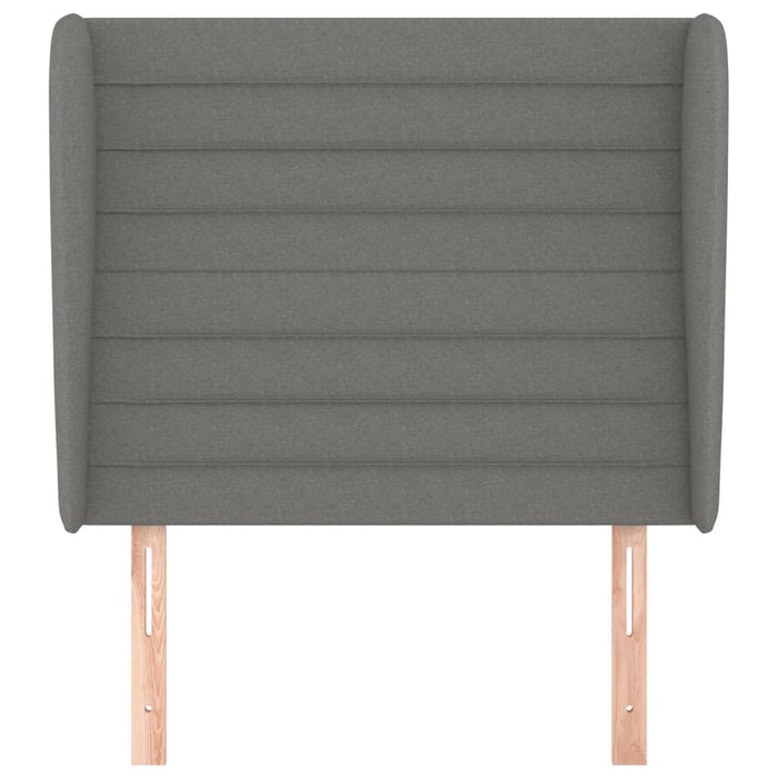 Tăblie de pat cu aripioare gri închis 93x23x118/128 cm textil - WALTI WALTI