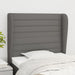 Tăblie de pat cu aripioare gri închis 93x23x118/128 cm textil - WALTI WALTI