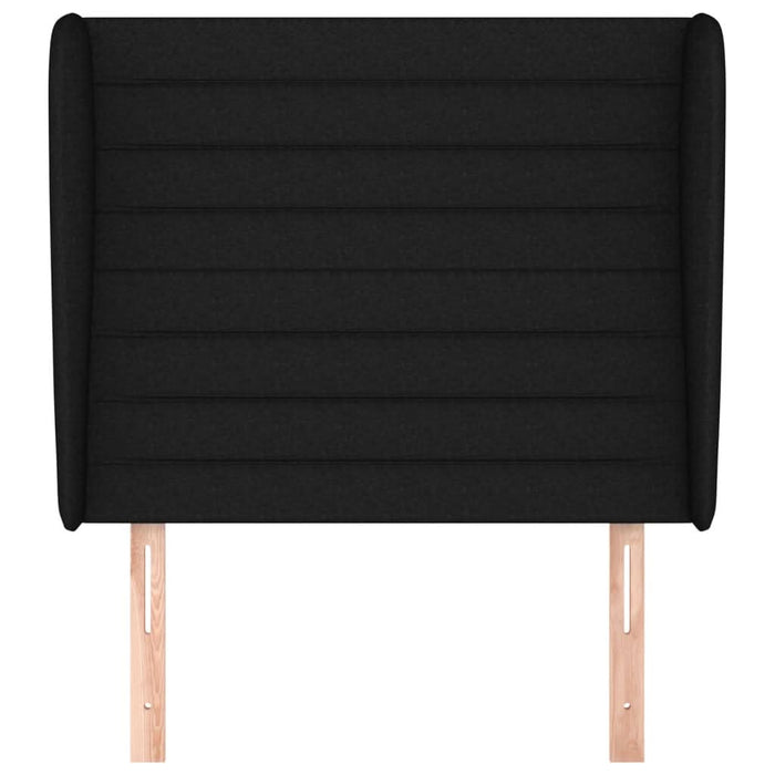Tăblie de pat cu aripioare, negru, 93x23x118/128 cm, textil - WALTI WALTI