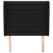 Tăblie de pat cu aripioare, negru, 93x23x118/128 cm, textil - WALTI WALTI
