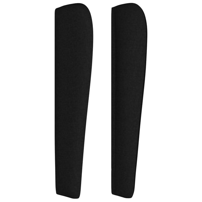 Tăblie de pat cu aripioare, negru, 93x23x118/128 cm, textil - WALTI WALTI