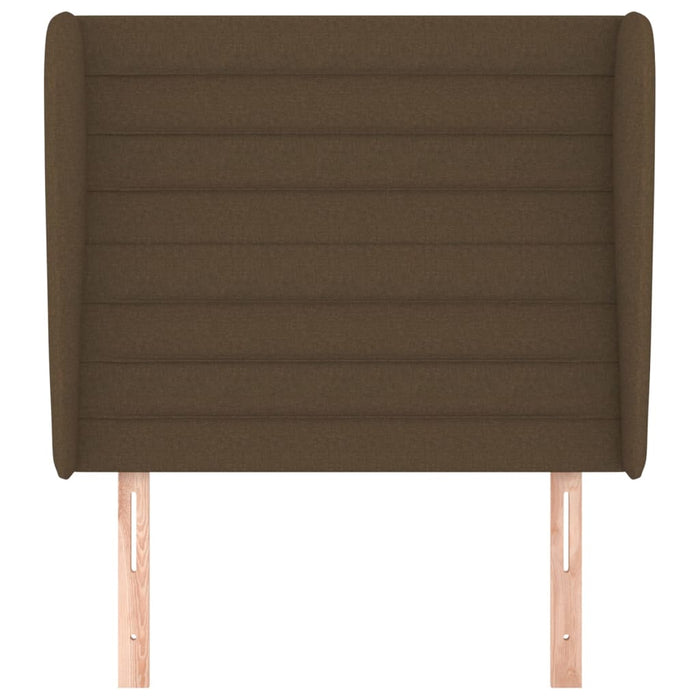 Tăblie de pat cu aripioare maro închis 93x23x118/128 cm textil - WALTI WALTI
