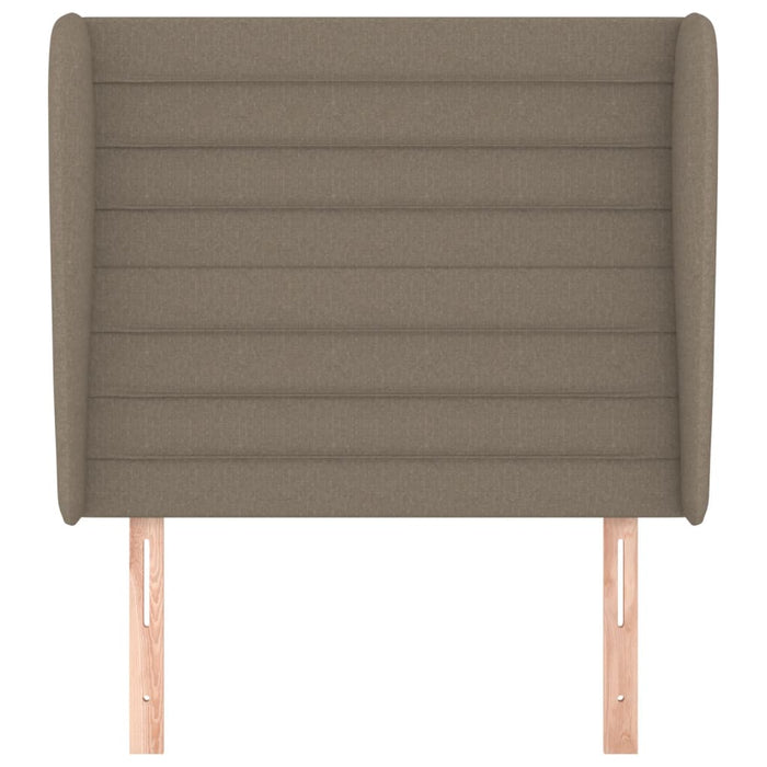 Tăblie de pat cu aripioare gri taupe 93x23x118/128 cm textil WALTI