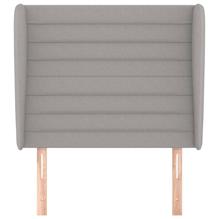 Tăblie de pat cu aripioare gri deschis 103x23x118/128 cm textil WALTI