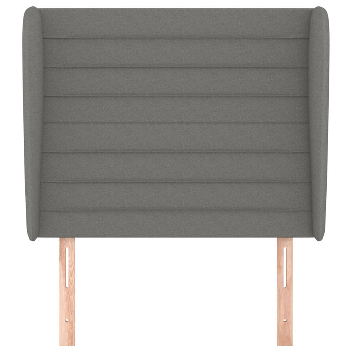 Tăblie de pat cu aripioare gri închis 103x23x118/128 cm textil - WALTI WALTI