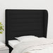 Tăblie de pat cu aripioare, negru, 103x23x118/128 cm, textil - WALTI WALTI