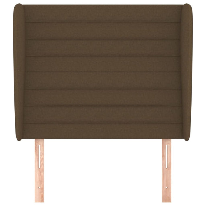 Tăblie de pat cu aripioare maro închis 103x23x118/128 cm textil - WALTI WALTI