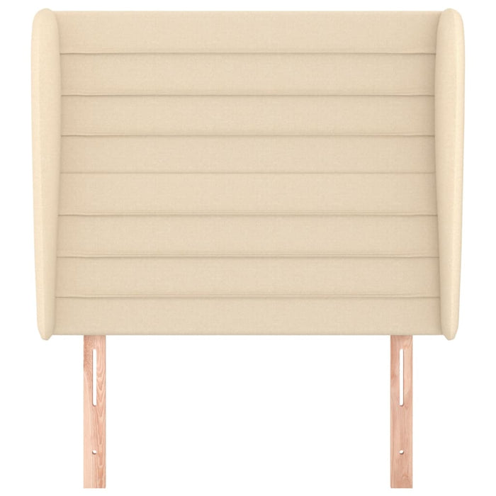 Tăblie de pat cu aripioare, crem, 103x23x118/128 cm, textil WALTI