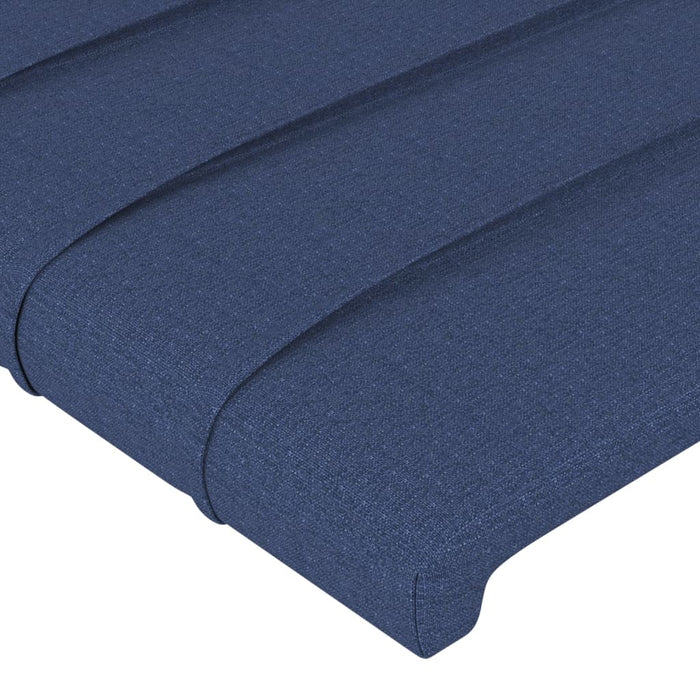 Tăblie de pat cu aripioare, albastru, 103x23x118/128 cm, textil - WALTI WALTI