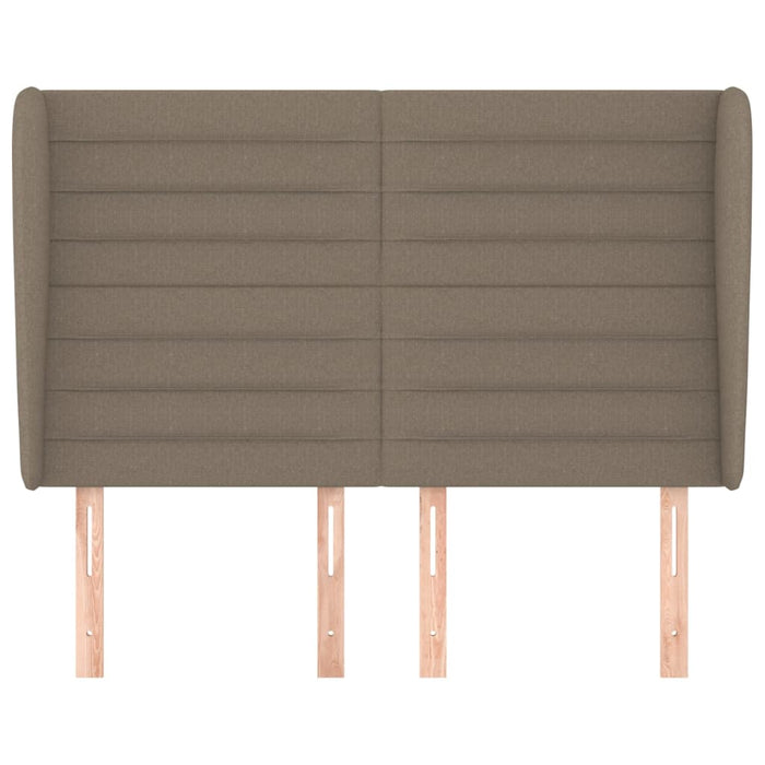 Tăblie de pat cu aripioare gri taupe 147x23x118/128 cm textil WALTI