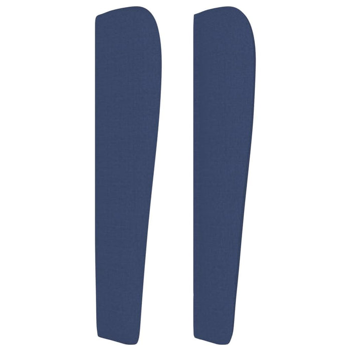 Tăblie de pat cu aripioare, albastru, 147x23x118/128 cm, textil - WALTI WALTI